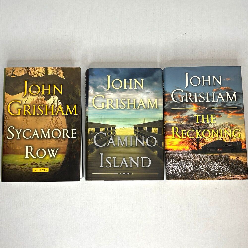 John Grisham Lot of 3 Hardcover Books 1st Edition 1st Printing w/ Dust Jackets
